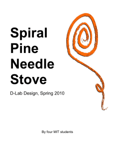 Spiral Pine Needle Stove