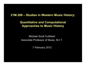 21M.269 – Studies in Western Music History: Quantitative and Computational
