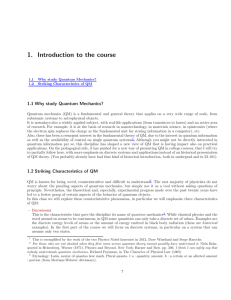 1.  Introduction  to  the  course