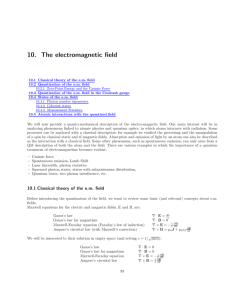 10. The electromagnetic field