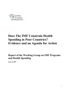 Does The IMF Constrain Health Spending in Poor Countries?