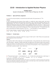 22.02 – Introduction to Applied Nuclear Physics Problem set # 7