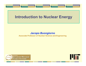 Introduction to Nuclear Energy Jacopo Buongiorno