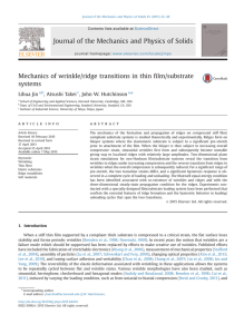 Mechanics of wrinkle/ridge transitions in thin film/substrate systems Lihua Jin , Atsushi Takei