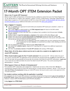 17-Month OPT STEM Extension Packet 1