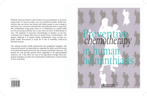 chemotherapy Preventive in human helminthiasis