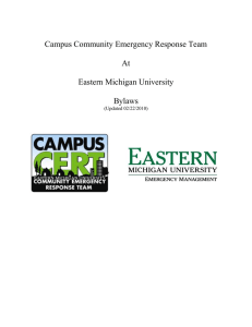 Campus Community Emergency Response Team At Eastern Michigan University