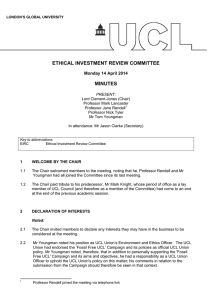 ETHICAL INVESTMENT REVIEW COMMITTEE MINUTES  Monday 14 April 2014