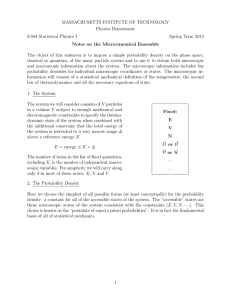 MASSACHUSETTS INSTITUTE OF TECHNOLOGY Physics Department 8.044 Statistical Physics I Spring Term 2013