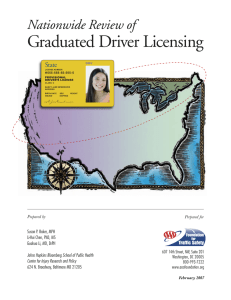 Graduated Driver Licensing Nationwide Review of State Prepared for