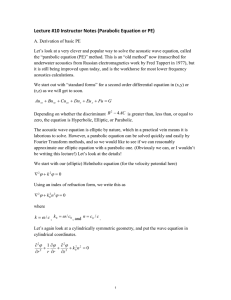 Lecture #10 Instructor Notes (Parabolic Equation or PE)