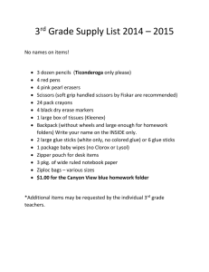 3 Grade Supply List 2014 – 2015 rd