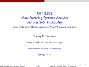 MIT  2.852 Manufacturing  Systems  Analysis