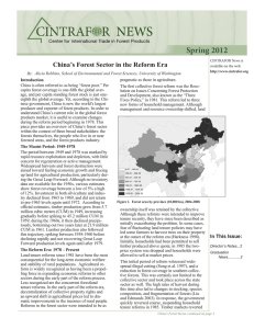 Spring 2012 China’s Forest Sector in the Reform Era