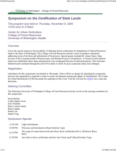 Symposium on the Certification of State Lands
