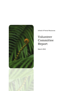 Volunteer Committee Report