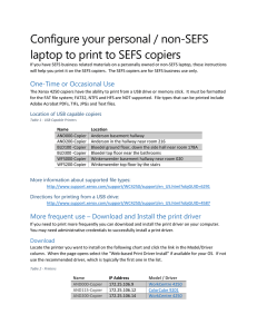 Configure your personal / non-SEFS laptop to print to SEFS copiers