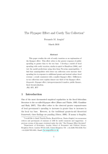 The Flypaper Effect and Costly Tax Collection ∗ Fernando M. Arag´ on