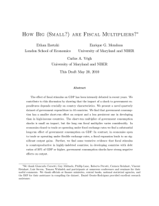 How Big (Small?) are Fiscal Multipliers?