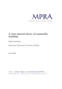 MPRA A more general theory of commodity bundling Munich Personal RePEc Archive