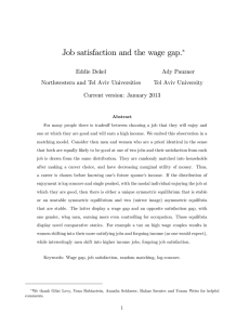 Job satisfaction and the wage gap.