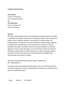 Complex Questionnaires Jacob Glazer Ariel Rubinstein Abstract