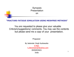 Synopsis Presentation on You are requested to please give your valuable