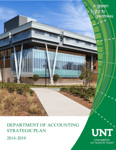 DEPARTMENT OF ACCOUNTING STRATEGIC PLAN -2019 2014