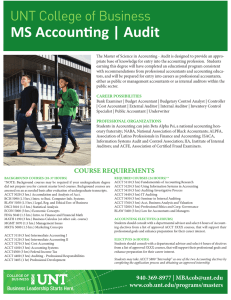MS Accounting | Audit UNT College of Business
