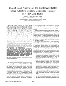 Closed Loop Analysis of the Bottleneck Buffer of HTTP-Like Traffic