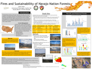 Fires and Sustainability of Navajo Nation Forests Introduction Results and Historical Trends Study Sites