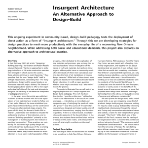 Insurgent Architecture An Alternative Approach to Design-Build