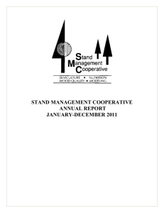 STAND MANAGEMENT COOPERATIVE ANNUAL REPORT JANUARY-DECEMBER 2011