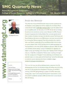 SMC Quarterly News From the Director Stand Management Cooperative