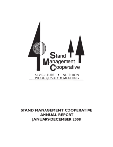STAND MANAGEMENT COOPERATIVE ANNUAL REPORT JANUARY-DECEMBER 2008