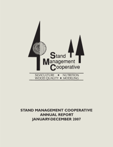 STAND MANAGEMENT COOPERATIVE ANNUAL REPORT JANUARY-DECEMBER 2007