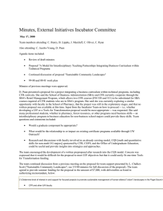 Minutes, External Initiatives Incubator Committee