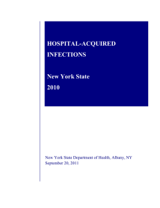 HOSPITAL-ACQUIRED INFECTIONS New York State