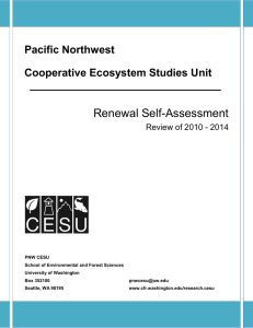 Renewal Self-Assessment Pacific Northwest Cooperative Ecosystem Studies Unit Review of 2010 - 2014