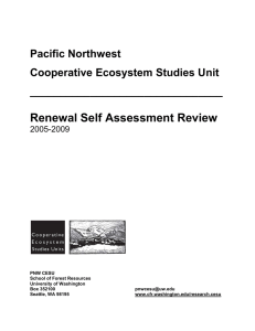 Renewal Self Assessment Review Pacific Northwest Cooperative Ecosystem Studies Unit