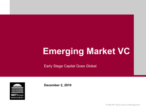 Emerging Market VC Early Stage Capital Goes Global December 2, 2010