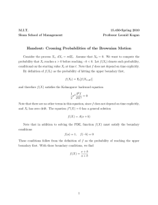 Handout:  Crossing  Probabilities  of  the ...
