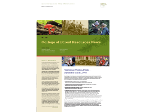 College of Forest Resources News