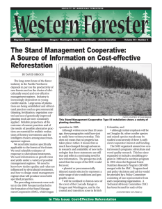 Western Forester The Stand Management Cooperative: A Source of Information on Cost-effective Reforestation