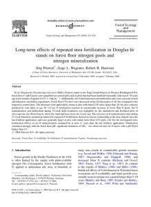 Long-term effects of repeated urea fertilization in Douglas-fir