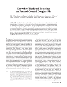 Growth of Residual Branches on Pruned Coastal Douglas-Fir Eric C. Turnblom,