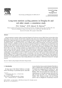 Long-term nutrient cycling patterns in Douglas-®r and P.S.J. Verburg , D.W. Johnson