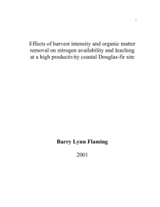 Effects of harvest intensity and organic matter