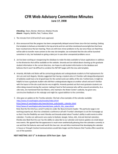 CFR Web Advisory Committee Minutes  June 17, 2008   