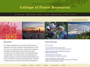 College of Forest Resources New &amp; Events Welcome!